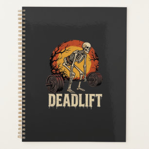 Deadlift Skeleton Halloween Gym Workout Design Planner