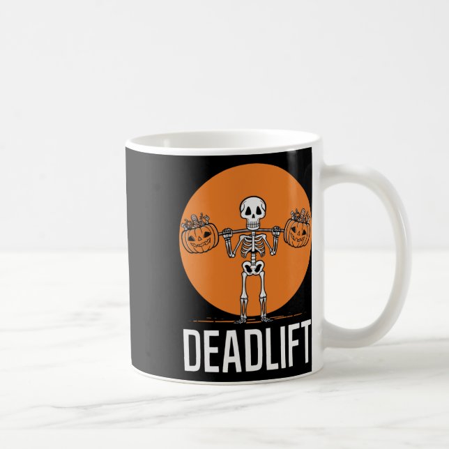 Deadlift Spooky Weightlifting Workout  Coffee Mug (Right)