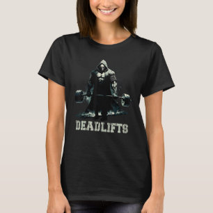Deadlifts Funny Gym Leg Day Grim Reaper Deadliftin T-Shirt