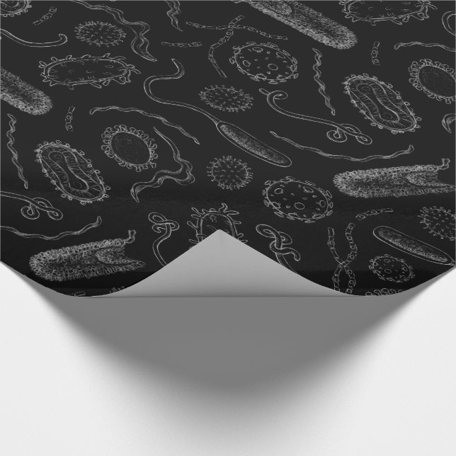 Deadly Diseases Pattern Wrapping Paper (Corner)