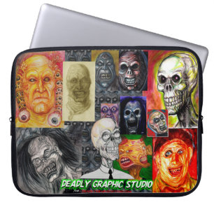 DEADLY GRAPHIC ART ELECTRONICS LAPTOP BAG