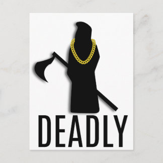 Deadly Repaer Gold Chain Postcard