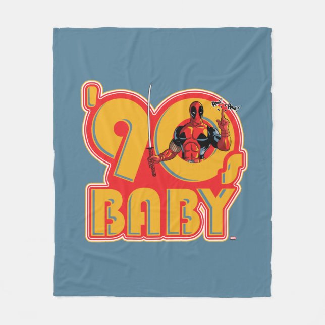 Deadpool | 90's Baby Fleece Blanket (Front)