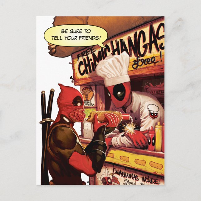 Deadpool Chimichanga Trap Postcard (Front)