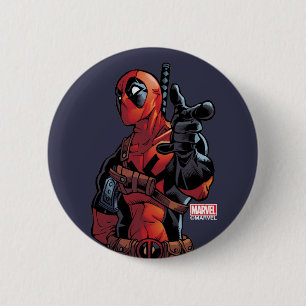 Deadpool Closeup Pointing 2 Inch Round Button