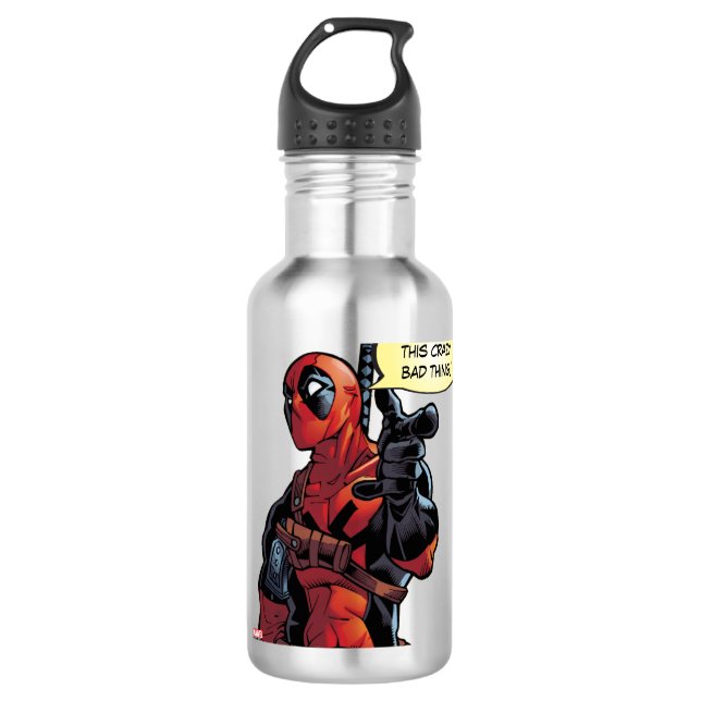 Deadpool Closeup Pointing 710 Ml Water Bottle (Front)