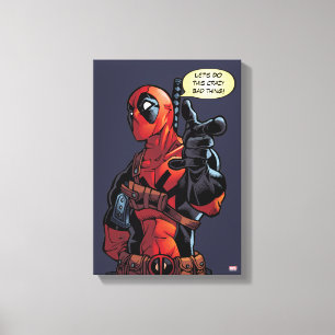 Deadpool Closeup Pointing Canvas Print