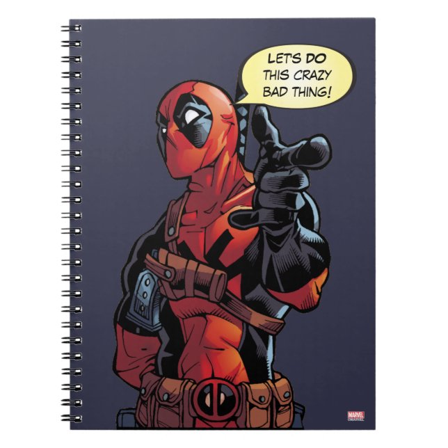 Deadpool Closeup Pointing Notebook (Front)