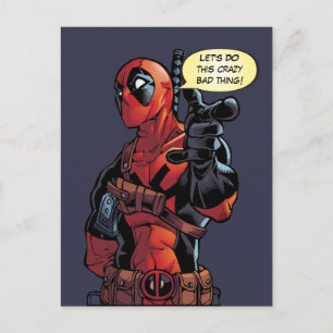 Deadpool Closeup Pointing Postcard