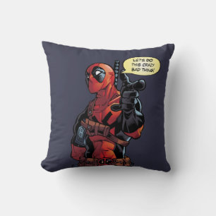 Deadpool Closeup Pointing Throw Pillow