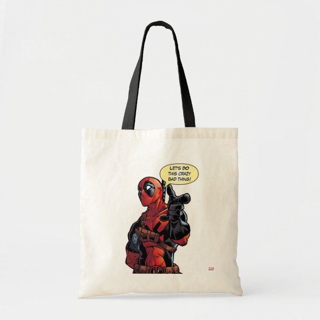 Deadpool Closeup Pointing Tote Bag (Front)