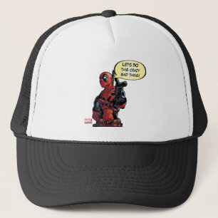 Deadpool Closeup Pointing Trucker Hat