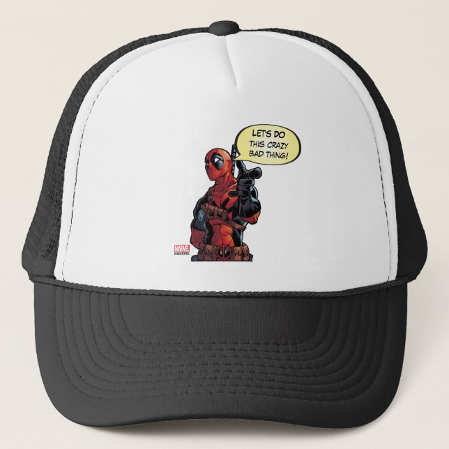 Deadpool Closeup Pointing Trucker Hat (Front)