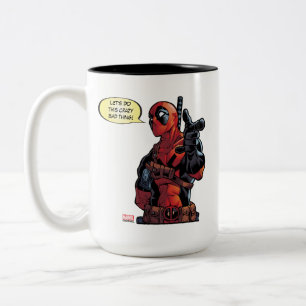 Deadpool Closeup Pointing Two-Tone Coffee Mug