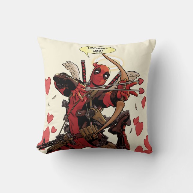 Deadpool Cupid Throw Pillow (Front)