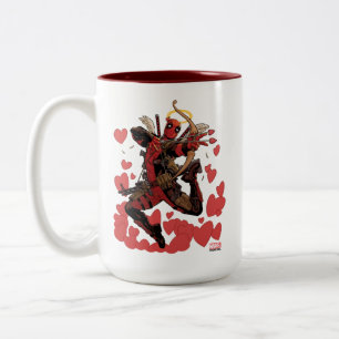 Deadpool Cupid Two-Tone Coffee Mug