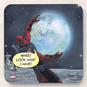 Deadpool Holding The Earth Coaster