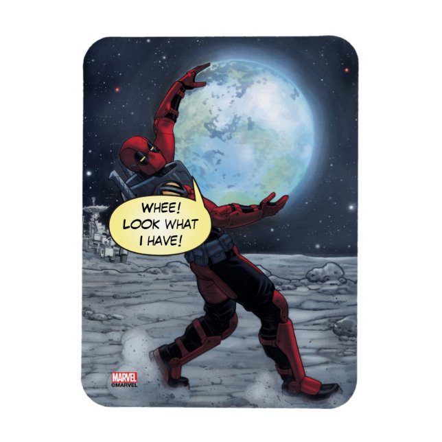 Deadpool Holding The Earth Magnet (Vertical)