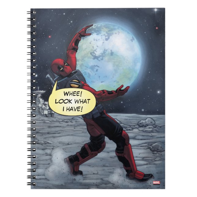 Deadpool Holding The Earth Notebook (Front)