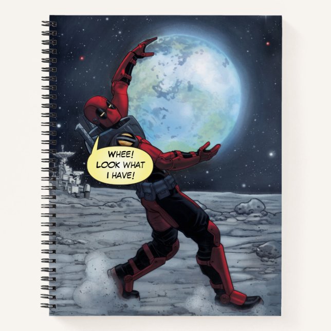 Deadpool Holding The Earth Notebook (Front)