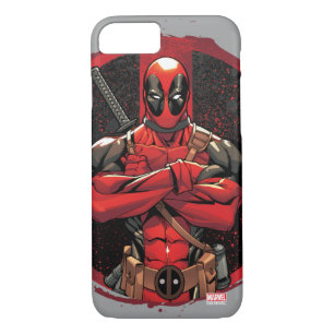 Deadpool in Paint Splatter Logo iPhone 8/7 Case