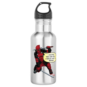 Deadpool Kneeling With Swords 532 Ml Water Bottle