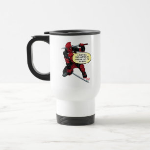 Deadpool Kneeling With Swords Travel Mug