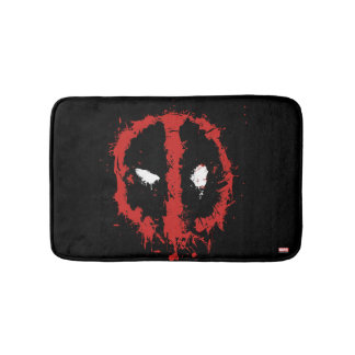 Deadpool Paint Splatter Logo Bath Mat
