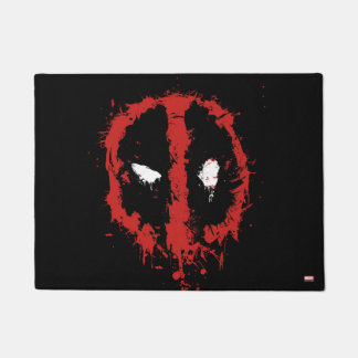 Deadpool Paint Splatter Logo Doormat