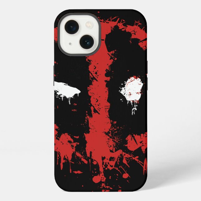 Deadpool Paint Splatter Logo iPhone Case (Back)