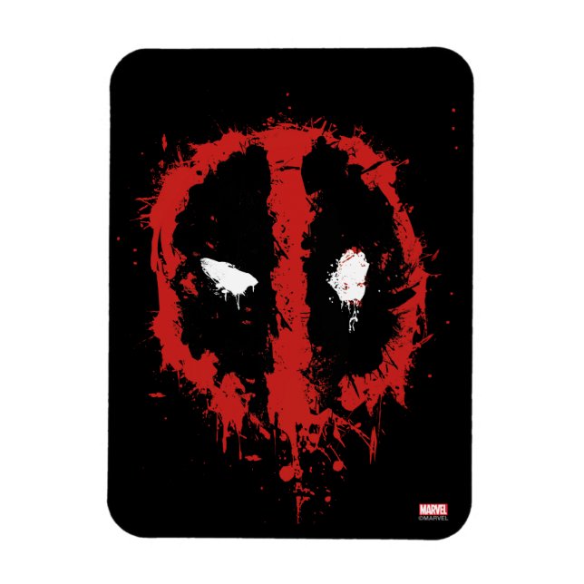 Deadpool Paint Splatter Logo Magnet (Vertical)