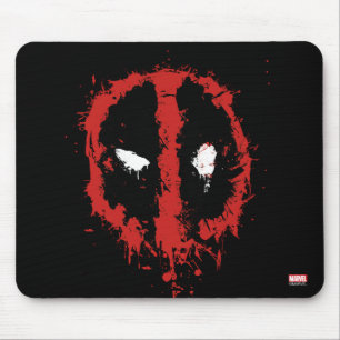 Deadpool Paint Splatter Logo Mouse Pad