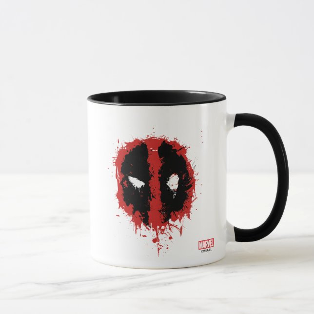 Deadpool Paint Splatter Logo Mug (Right)