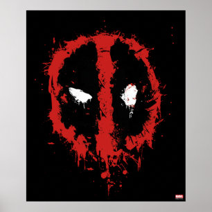 Deadpool Paint Splatter Logo Poster