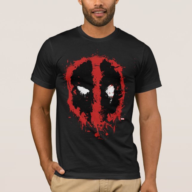 Deadpool Paint Splatter Logo T-Shirt (Front)