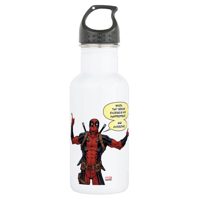Deadpool Pointing Character Art 532 Ml Water Bottle (Front)