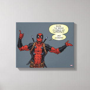 Deadpool Pointing Character Art Canvas Print