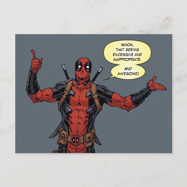 Deadpool Pointing Character Art Postcard (Front)