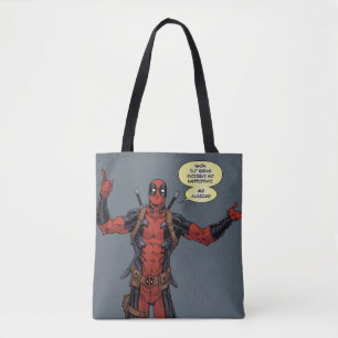Deadpool Pointing Character Art Tote Bag