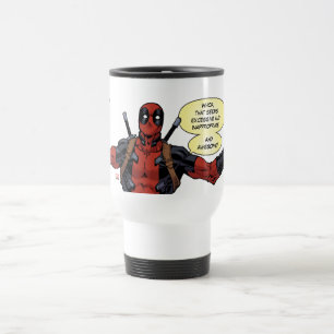 Deadpool Pointing Character Art Travel Mug