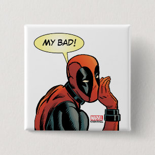 Deadpool Whisper 2 Inch Square Button