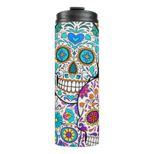 Dead's Day: Vibrant Mexican Patterns. Thermal Tumbler