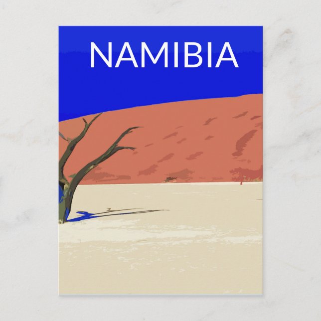 Deadvlei Namibia Travel Vintage Art Postcard (Front)