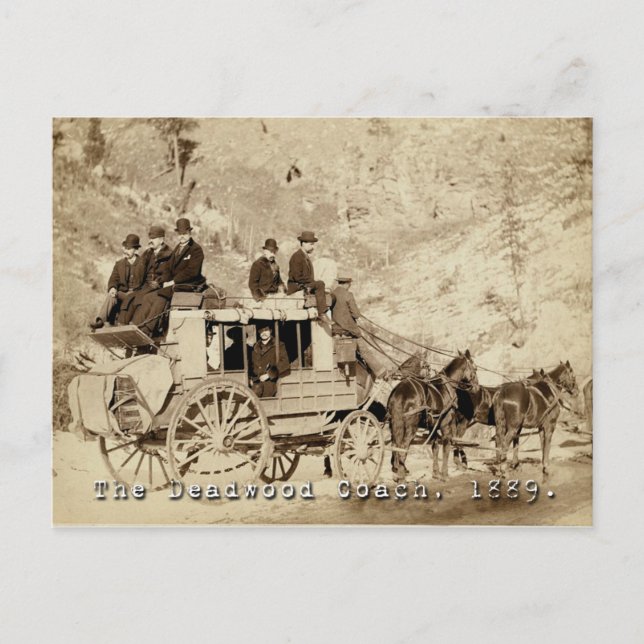 Deadwood Coach Photo 1889 Postcard (Front)
