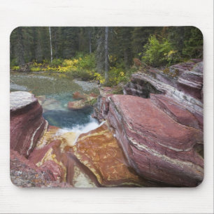 Deadwood Falls on Reynolds Creek in autumn in Mouse Pad