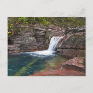 Deadwood Falls on Reynolds Creek in autumn in Postcard