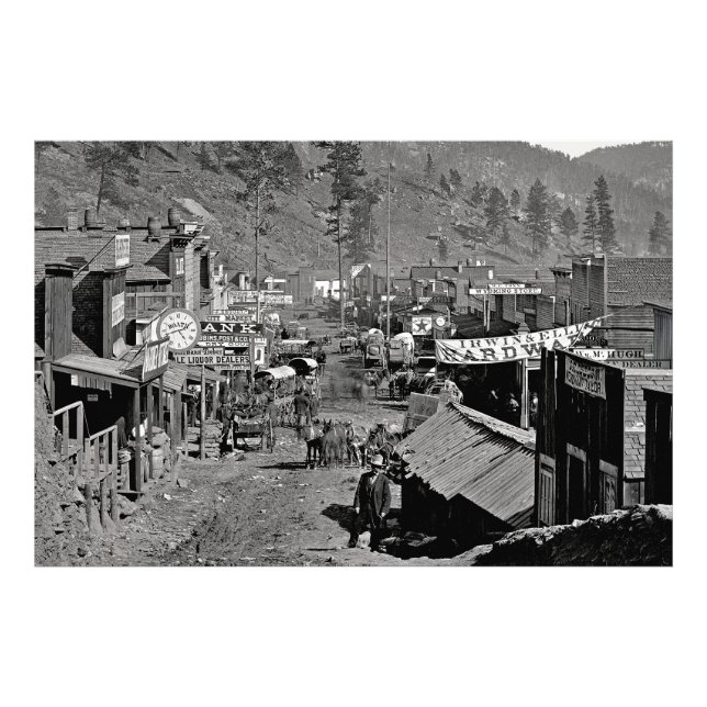 DEADWOOD, S Dakota - Wild West Mining Town 1876 Photo Print (Front)