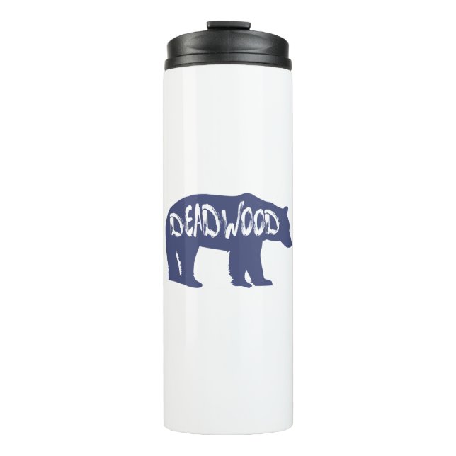 Deadwood South Dakota Bear Thermal Tumbler (Front)