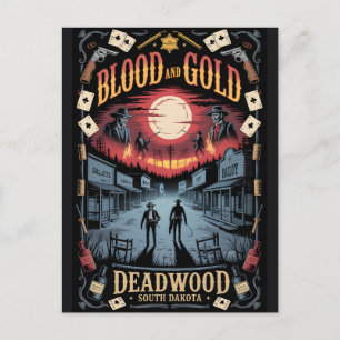 Deadwood South Dakota Haunted Western Ghost Town  Postcard