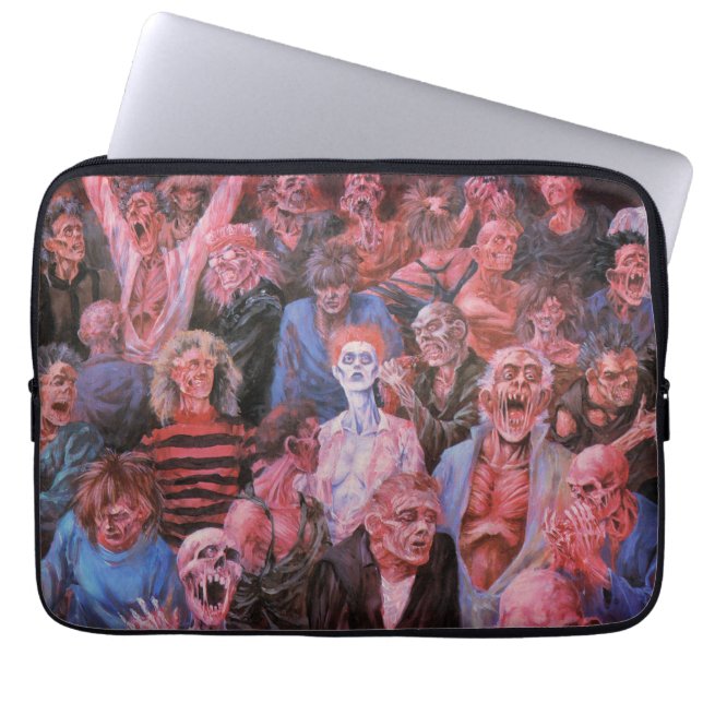 Deadworld zombie crowd laptop sleeve (Front)